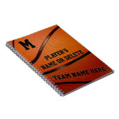 PERSONALIZED Basketball School Supplies Team Gifte Notitieboek (Rechterzijde)