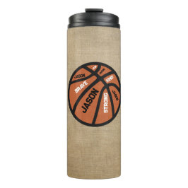 Personalized Basketball Thermal Tumbler Thermosbeker