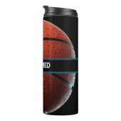 Personalized Basketball Water Bottle Custom Sport Thermosbeker (Geroteerd rechts)