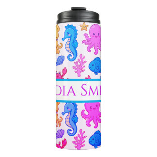 Personalized Beachy drink tumbler Thermosbeker