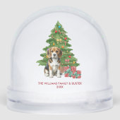 Personalized Beagle Dog Christmas Sneeuwbol (Achterkant)