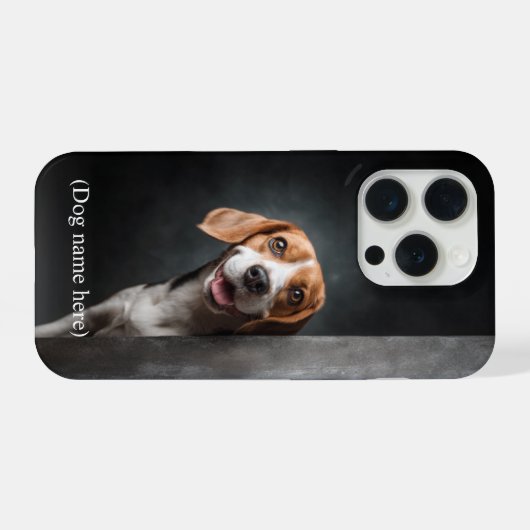 Personalized Beagle Dog Portrait (Verso Horizontal)