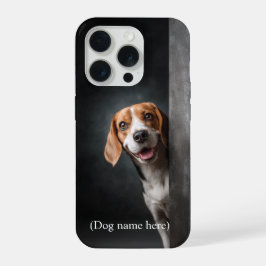 Personalized Beagle Dog Portrait iPhone 15 Pro Hoesje