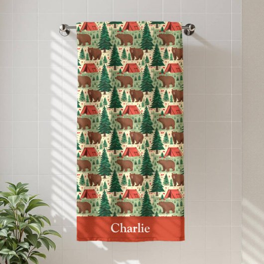 Personalized Bear Camping Kids