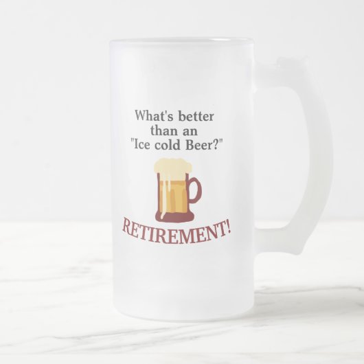 Personalized Beer Lovers Retirement  Matglas Bierpul (Rechts)