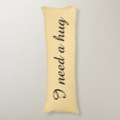 Personalized beige body pillows lichaamskussen (Voorkant Verticaal)