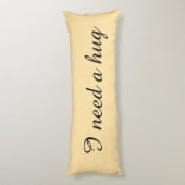 Personalized beige body pillows lichaamskussen (Achterkant (Verticaal))