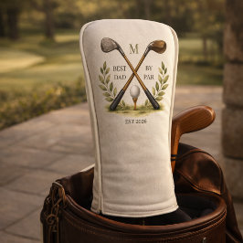 Personalized Best Dad By Par Monogram Golfheadcover