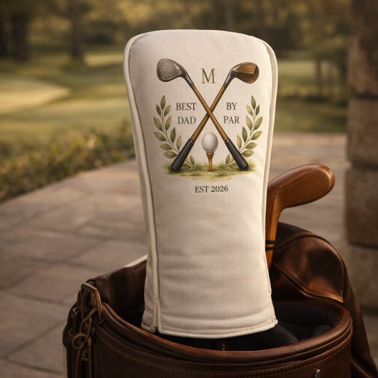 Personalized Best Dad By Par Monogram Golfheadcover