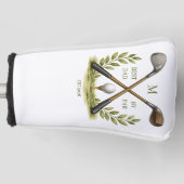 Personalized Best Dad By Par Monogram Golfheadcover (Voorkant)