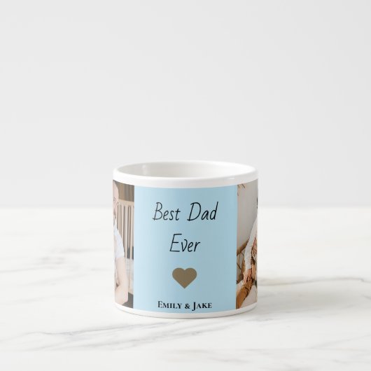 Personalized Best Dad Ever Espresso Mug Kids Names (Devant)