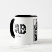 Personalized Best Dad Ever Photo Collage Black Mug Mok (Voorkant links)