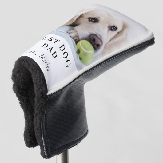 Personalized Best Dog Dad Custom Photo Golfheadcover (3/4 voorkant)