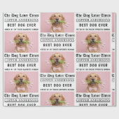 Personalized “Best Dog Ever” Newspaper  Cadeaupapier (Vlak)