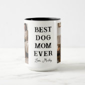 Personalized Best Dog Mom 2 Photo | Mother’s Day Mok (Midden)