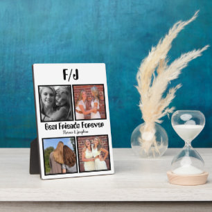 Personalized Best friends forever 4 foto collage Fotoplaat