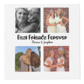 Personalized Best friends forever 4 foto collage Kubus (Voorkant)