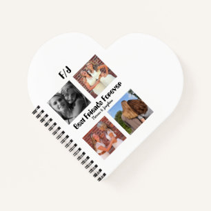 Personalized Best friends forever 4 foto collage Notitieboek