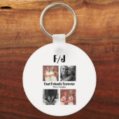 Personalized Best friends forever 4 foto collage Sleutelhanger (Voorkant)