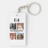 Personalized Best friends forever 4 foto collage Sleutelhanger (achterkant)