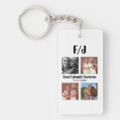 Personalized Best friends forever 4 foto collage Sleutelhanger (Voorkant)