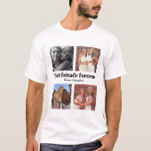 Personalized Best friends forever 4 foto collage T-shirt (Voorkant)