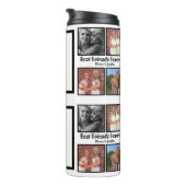 Personalized Best friends forever 4 foto collage Thermosbeker (Geroteerd rechts)