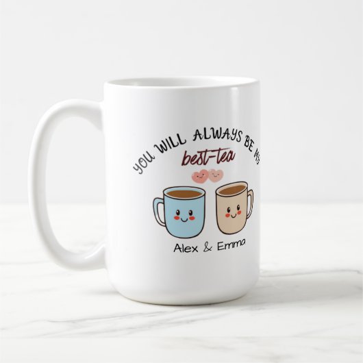 Personalized Best-Tea Couple   Koffiemok (Links)