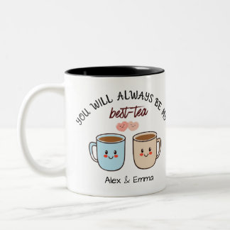 Personalized Best-Tea Couple   Tweekleurige Koffiemok