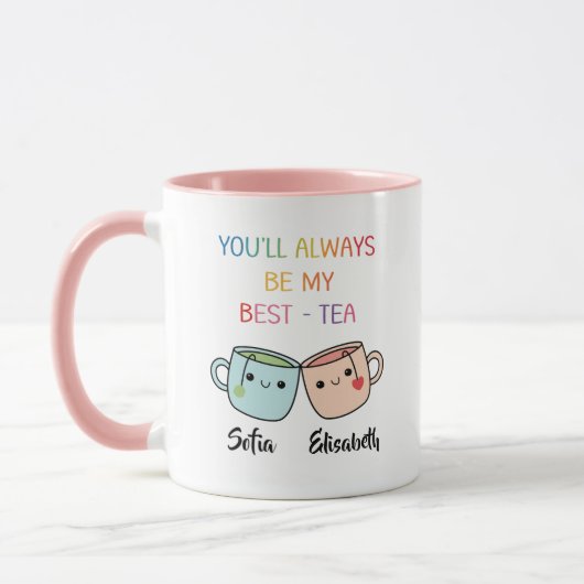Personalized Best-Tea Mug – Best Friend Gift (Gauche)