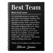 Personalized Best Team Appreciation Office Gift Notitieboek (Voorkant)