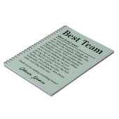Personalized Best Team Definition Appreciation Notitieboek (Linkerzijde)