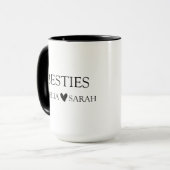 Personalized Besties Coffee Mug Best Friend Gift (Devant gauche)