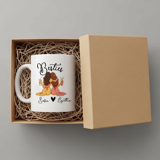 Personalized besties mug