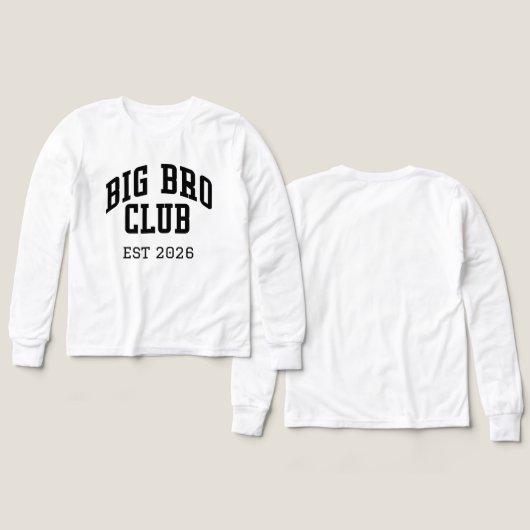 Personalized Big bro design for new big brothers (Motif Recto et Verso)