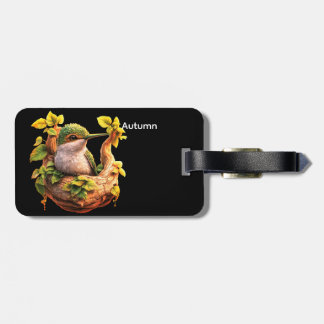 Personalized Bird Silhouette Luggage Tag Bagagelabel