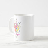 Personalized Birth Flower Gladiolus Custom Koffiemok (Voorkant links)