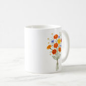 Personalized Birth Flower Marigold Custom Koffiemok (Voorkant rechts)