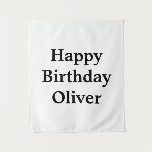 Personalized Birthday Banner Custom Name Flag Wall Wandkleed (Voorkant)