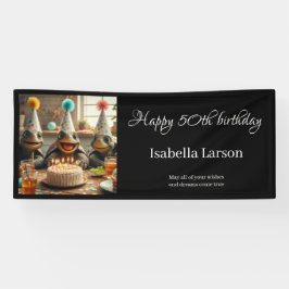 Personalized birthday banner with turtles