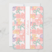 Personalized Birthday Bow Gingham Sweet Invitation (Dos)