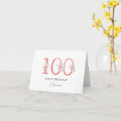 Personalized birthday card 100 kaart (Gele Bloem)