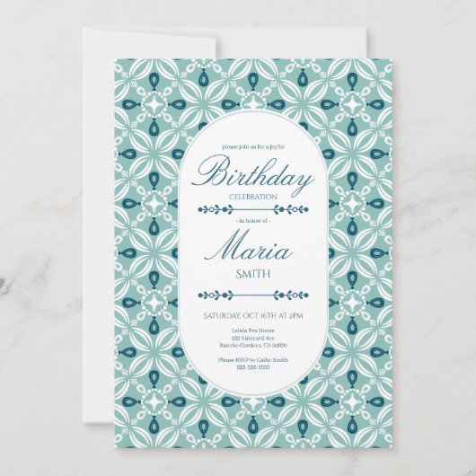 Personalized Birthday Invitation in Petaline (Devant)
