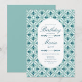 Personalized Birthday Invitation in Petaline (Devant / Derrière)