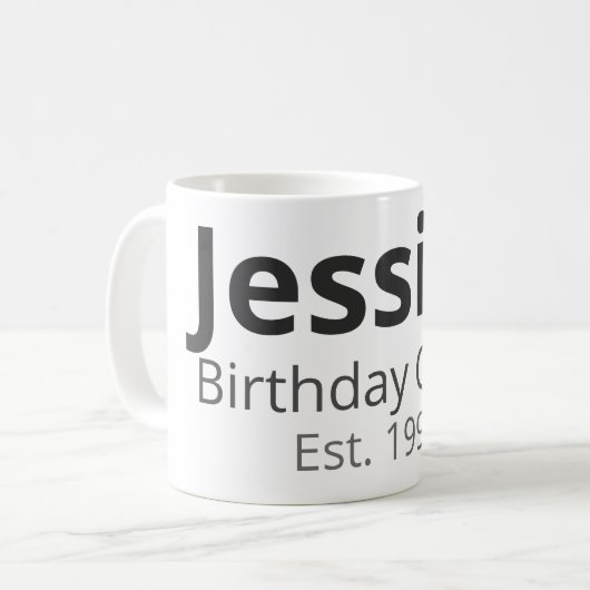 Personalized Birthday Mug – Name, Role & Year (Devant gauche)