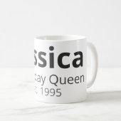 Personalized Birthday Mug – Name, Role & Year Koffiemok (Voorkant rechts)