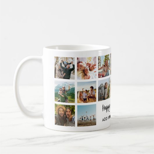 Personalized Birthday Photo Collage Mug Koffiemok (Links)