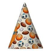 Personalized Birthday Sports Theme  Feesthoedjes (Rechts)