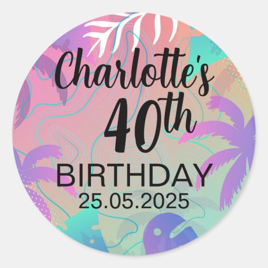 personalized birthday Sticker (Voorkant)