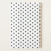 Personalized Black and White Polka Dot Planner (Achterkant)